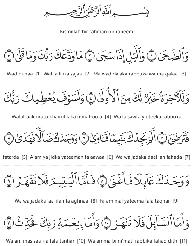 surah ad duha in english