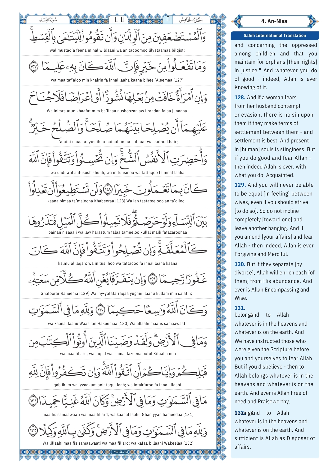 surah an nisa Transliteration (23)