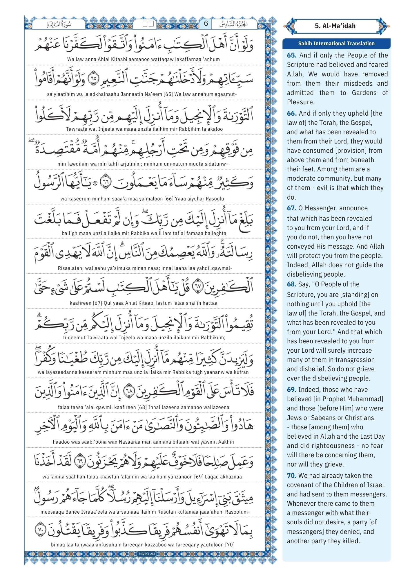 surah maidah Transliteration (14)